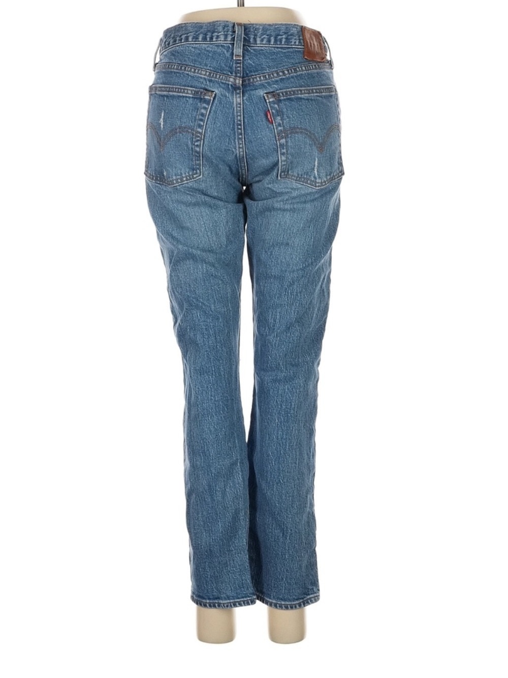 Levi’s Wedgie Fit Jeans Distressed Light Wash Straight Leg 28 - Picture 2 of 7